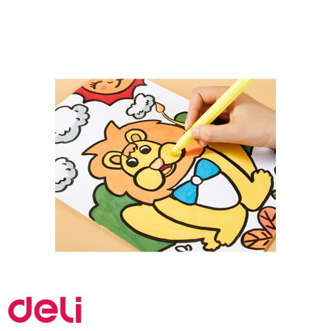 Set 12 carioci jumbo Deli ColorWow, cerneala lavabila, varf rotund rezistent, pentru copii [4]