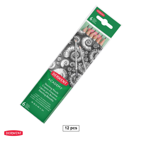Handmade Creativ si Hobby - Set 12 creioane acuarela Derwent Academy, 12 culori, tonurile pielii