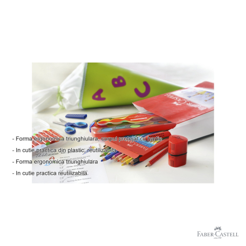 CREIOANE CERATE 12 CULORI JUMBO CUTIE PLASTIC FABER-CASTELL [1]