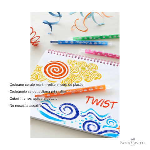 CREIOANE CERATE RETRACTABILE 12 CULORI FABER-CASTELL [1]