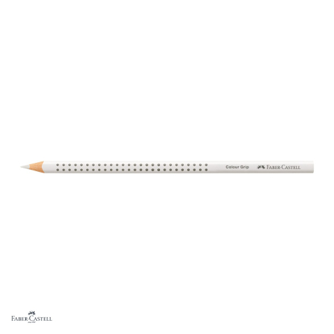 Set 12 creioane colorate albe Faber-Castell Grip, forma triunghiulara ergonomica, pentru copii [3]