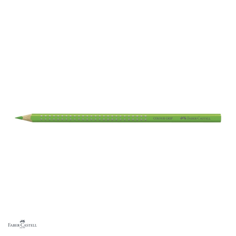 Set 12 creioane colorate Faber-Castell Grip 2001 verde iarba, forma triunghiulara ergonomica, pentru copii [3]