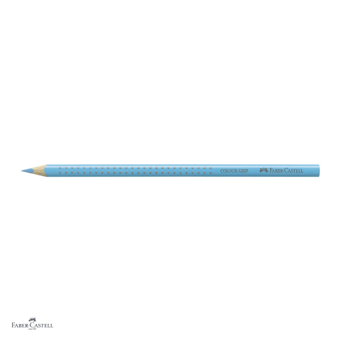 Set 12 creioane colorate Faber-Castell Grip, albastru indian, forma triunghiulara ergonomica, pentru copii [3]