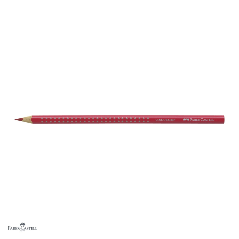 Set 12 creioane colorate Faber-Castell Grip, culoare rosu caramiziu, forma triunghiulara ergonomica, pentru copii [3]