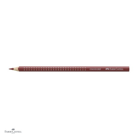 Set 12 creioane colorate Faber-Castell Grip, culoare rosu indian, forma triunghiulara ergonomica, pentru copii [3]