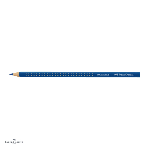 Set 12 creioane colorate Faber-Castell Grip, culoare turcoaz albastrui, forma triunghiulara ergonomica, pentru copii [3]