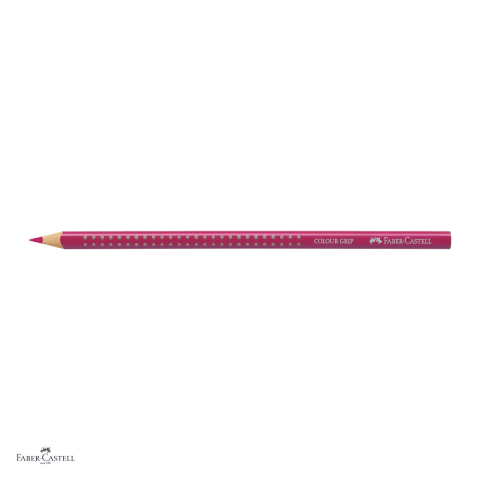 Set 12 creioane colorate Faber-Castell Grip fuchsia, forma triunghiulara ergonomica, pentru copii [3]