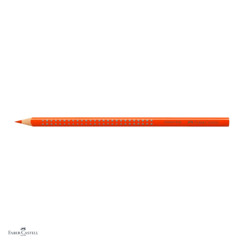 Set 12 creioane colorate Faber-Castell Grip portocaliu, forma triunghiulara ergonomica, pentru copii [3]