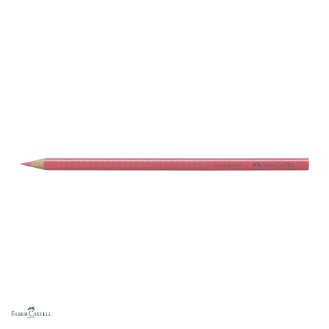 Set 12 creioane colorate Faber-Castell Grip, roz inchis, forma triunghiulara ergonomica, pentru copii [3]