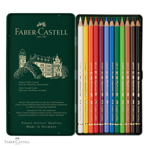 Set 12 creioane colorate Faber-Castell Polychromos, pigmenti rezistenti la lumina, pentru artisti profesionisti [3]