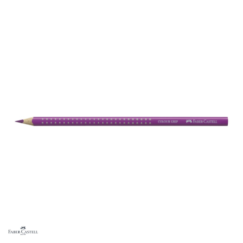 Set 12 creioane colorate triunghiulare Faber-Castell Grip, culoare Violet Crimson, ergonomic, pentru copii [3]