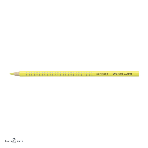 Set 12 creioane colorate triunghiulare Faber-Castell Grip, galben deschis, ergonomic, pentru copii [3]