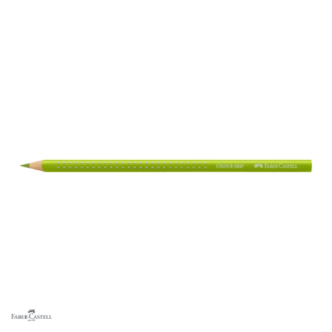 Set 12 creioane colorate triunghiulare Faber-Castell Grip, verde mai, ergonomic, pentru copii [3]