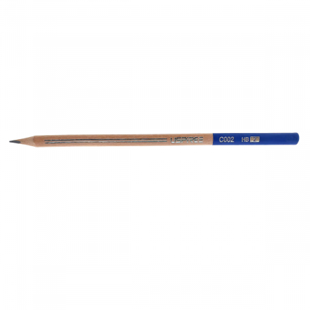Set 12 creioane din lemn, cu mina HB de 2.2mm din grafit, model USPIRE C002-HB, lungime 17.5cm, forma triunghiulara cu un capat albastru, in cutie [4]