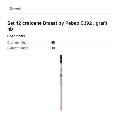 Set 12 creioane Dmast by Pebeo C392 , grafit hb [2]