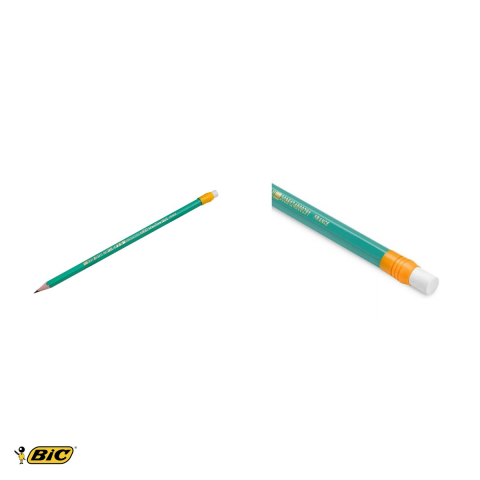 Set 12 creioane grafit Bic Eco Evolution 655, HB, cu radiera, fara lemn, hexagonale [3]