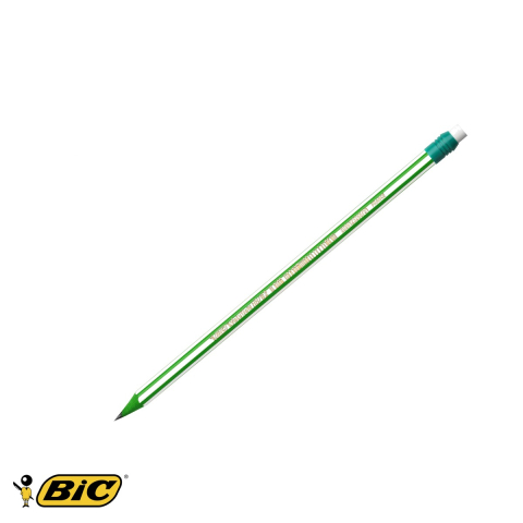 Set 12 creioane grafit Bic Evolution Stripes HB cu radiera, dungi colorate, pentru scris si desenat [4]