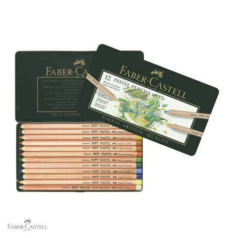 Set 12 creioane pastel Pitt Faber-Castell, mina groasa 4.3 mm, pentru artisti profesionisti [3]