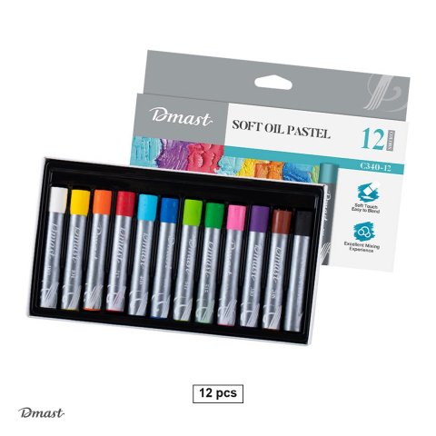 Handmade Creativ si Hobby - Set 12 creioane pastel ulei Dmast by Pebeo, 12 culori