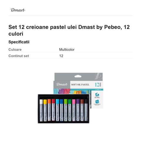Set 12 creioane pastel ulei Dmast by Pebeo, 12 culori [2]