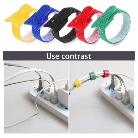 Set 12 Curele din velcro pentru organizarea cablurilor, Lanberg 41463, 15 cm x 12 mm, flexibile, multicolore [6]