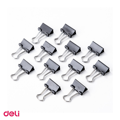 Set 12 cutii clipsuri pentru hartie Deli cu clema nichelata, 15 mm, 12 bucati pe cutie [4]
