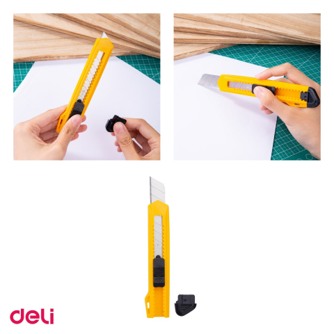 Set 12 cuttere mari Deli, lama din inox, 150x30x14.5 mm [3]