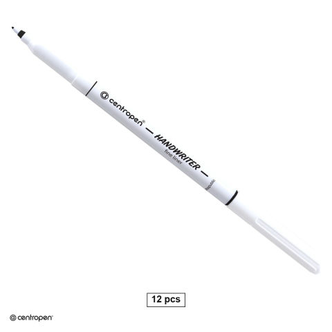 Birotica papetarie - Set 12 linere Centropen 2551 M, varf 0.5 mm, zona de prindere triunghiulara, negre