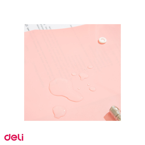 Set 12 mape Deli A4, din plastic, buton pastel, vernil [4]