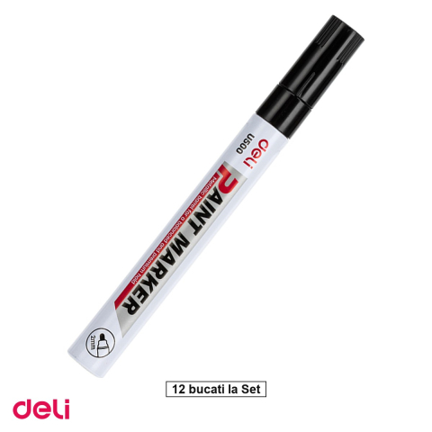 Instrumente de scris - Set 12 markere de 2 mm, Deli, vopsea, scris negru