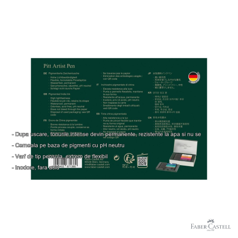 Set 12 markere Faber-Castell Pitt Artist Pen Cities Sydney, varf pensula flexibil, cerneala rezistenta la apa [1]