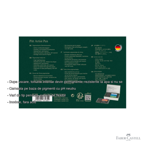 Set 12 markere Pitt Artist Pen Faber-Castell, varf pensula flexibil, editie Cities New York, pentru ilustratie si arta [1]