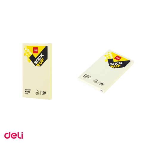 Set 12 notesuri Deli, adeziv galben 100 file, 76x126 mm [3]