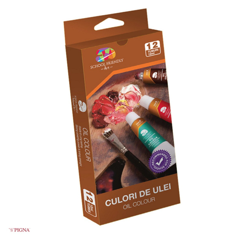 Culori acrilice - Set 12 culori de ulei Pigna, 12 ml