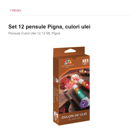 Set 12 culori de ulei Pigna, 12 ml [1]
