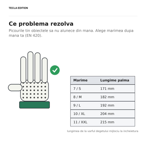 Set 12 perechi manusi de protectie cu picouri K301, marimea 10, XL [4]