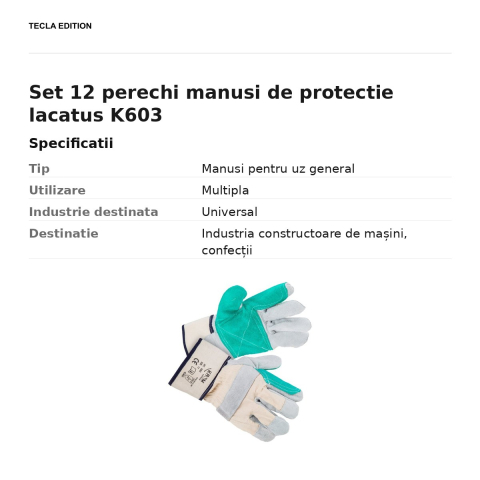 Set 12 perechi manusi de protectie lacatus K603 [2]