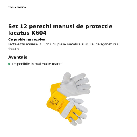Set 12 perechi manusi de protectie lacatus K604 [1]