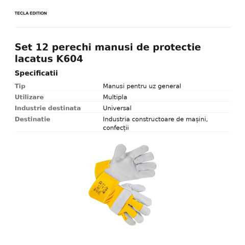 Set 12 perechi manusi de protectie lacatus K604 [2]