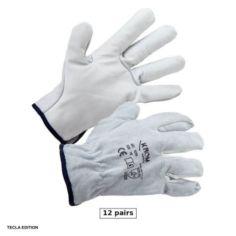 Manusi de protectie - Set 12 perechi manusi de protectie lacatus piele bovina K206, marimea 11, XXL