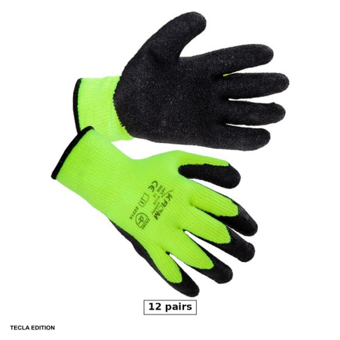 Manusi de protectie - Set 12 perechi manusi de protectie latex iarna K108, marimea 10, XL