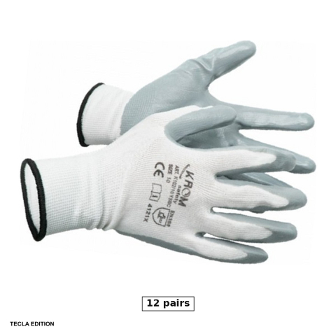 Manusi imersate in nitril - Set 12 perechi manusi de protectie nitril K102, marimea 10, XL