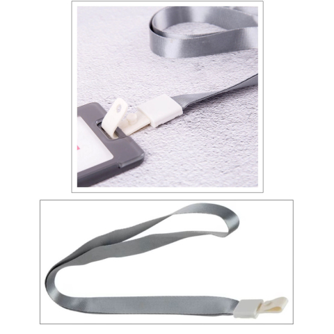 Set 12 Snururi Gri Textile Largi pentru Ecusoane, cu Capsa PVC, lungime 450mm, latime 15mm, Model 8353 [2]