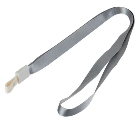 Set 12 Snururi Gri Textile Largi pentru Ecusoane, cu Capsa PVC, lungime 450mm, latime 15mm, Model 8353 [1]