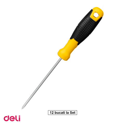Surubelnite si truse - Set 12 surubelnite Deli, pentru o prindere confortabila, cruce PH0x10