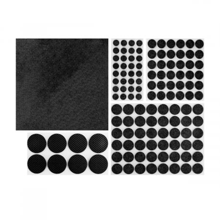 Set protectie - Set 125 protectii pentru mobila, scaune si mese, marimi diferite, 41669, negre