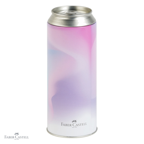 Set 15 linere 0.4 mm Faber-Castell, forma ergonomica triunghiulara, culori standard si pastel, cutie metal [3]