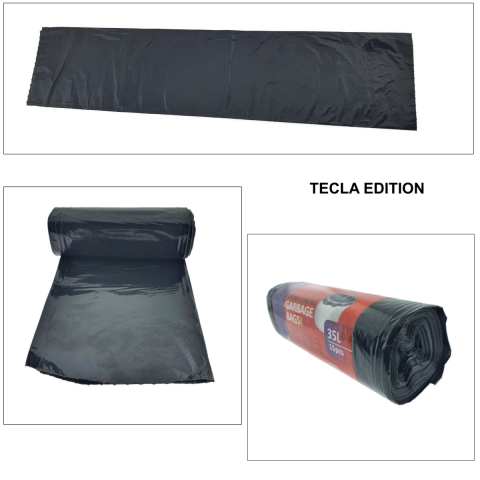 Set 15 Saci Menajeri 35L Super Rezistenti LDPE pentru deseuri menajere uzuale, curatenie in casa si birou, 49 x 58 cm, negri, ambalati in rola compacta [4]