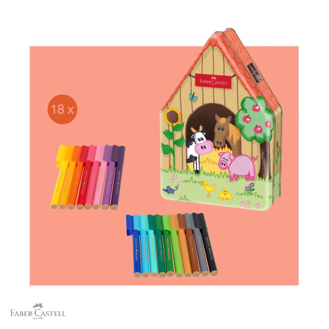 CARIOCA 18 CULORI FERMA ANIMALELOR CONNECTOR FABER-CASTELL [3]