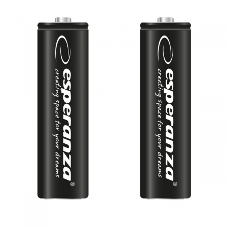 Set 2 acumulatori AA R6 Esperanza 92254, 2600mAh, Ni-MH, 1.2V, reincarcabili, negri [1]